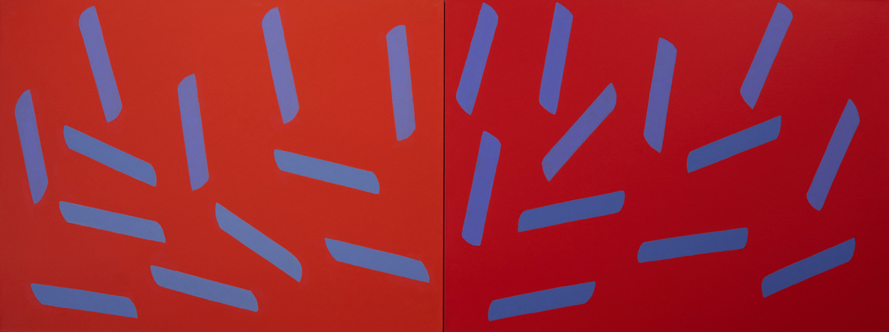 Untitled (Orange,Red), 2014
Acrylic on Canvas
36 x 96 inches