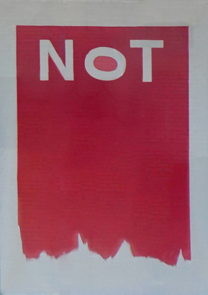 NOT (red), 2018
Acrylic on Linen
64 x 48 inches