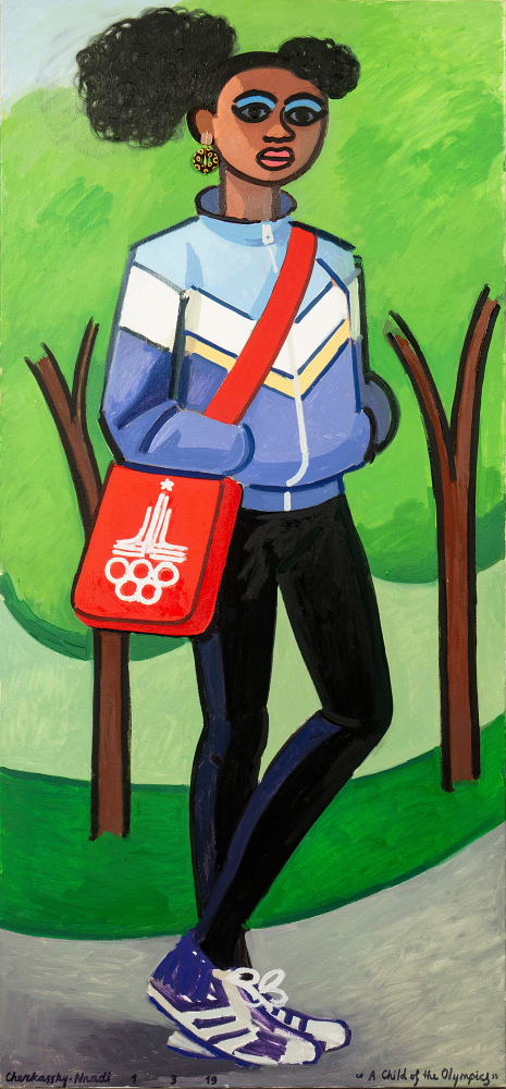 A Child of the Olympics, 2019
Oil on linen
59 x 27.5 inches