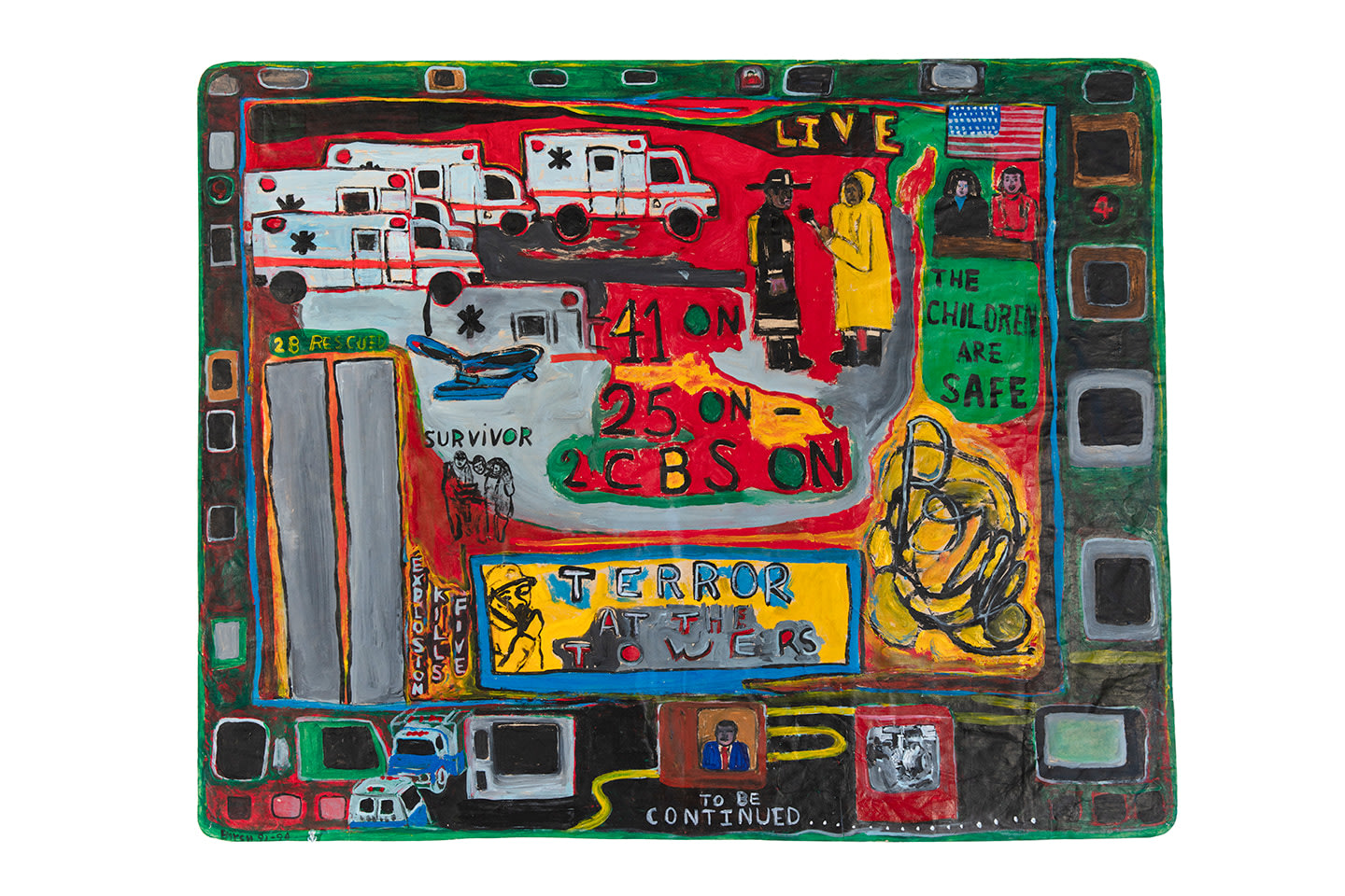 Terror at the Towers, 1993-94
Mixed media on paper
33.5 x 41.75 inches
