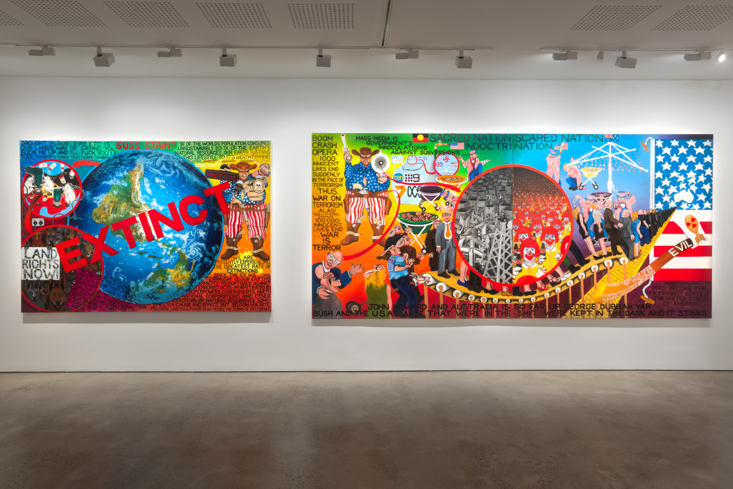 Installation view: GORDON HOOKEY: A MURRIALITY.&amp;nbsp;UNSW galleries. Photo &amp;copy; Jacqui Manning