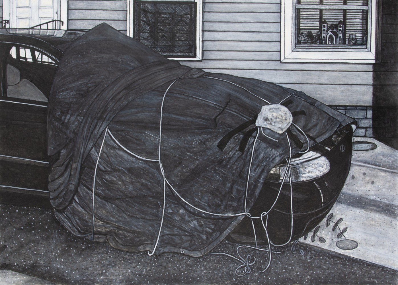 Willie Birch
An Altar for Villere Street, 2015
Acrylic and charcoal on paper
60 x 84 inches&amp;nbsp;
