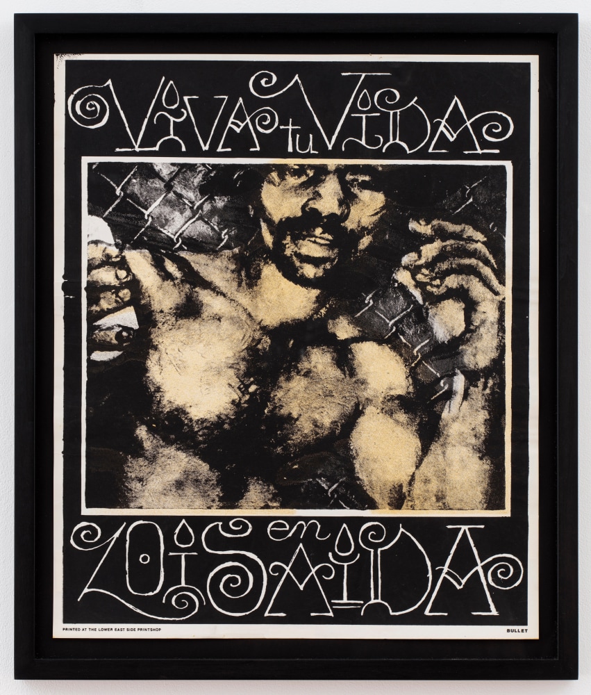 Martin Wong
Viva tu Vida (Print for bullet - Your House is Mine, 1988
Silkscreen and spray paint
24 x 19.5 inches&amp;nbsp;
Courtesy of the Estate of David Wojnarowicz and P&amp;bull;P&amp;bull;O&amp;bull;W, New York