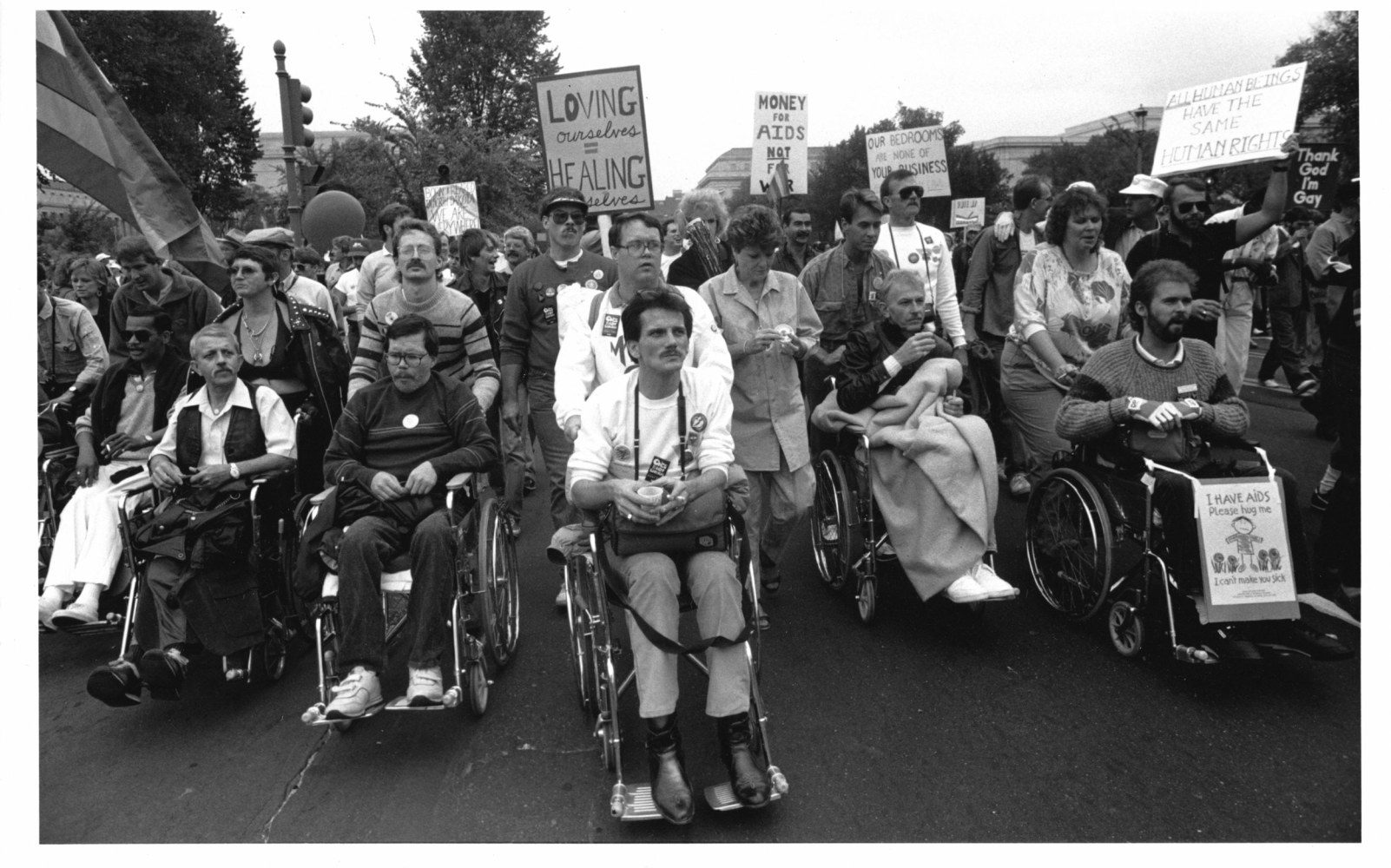Joan E. Biren
People with AIDS marching on Pennsylvania Avenue in the second national march on Washington for Lesbian and Gay Rights, 1987 - printed 1997
Gelatin silver print
9.75 x 6.5 inches