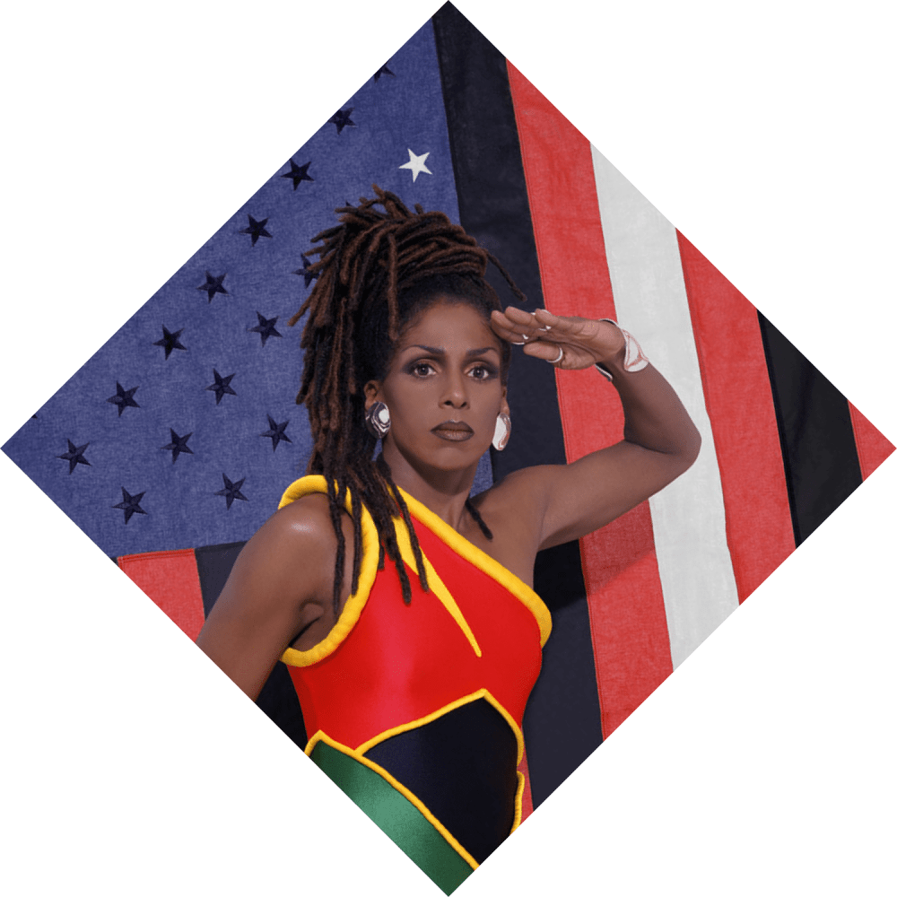 Renee Cox
Raje for President, Raje Series, 1998
C-print mounted on aluminum with plexi
48 x 48 inches
Courtesy of the Artist and Fort Gansevoort