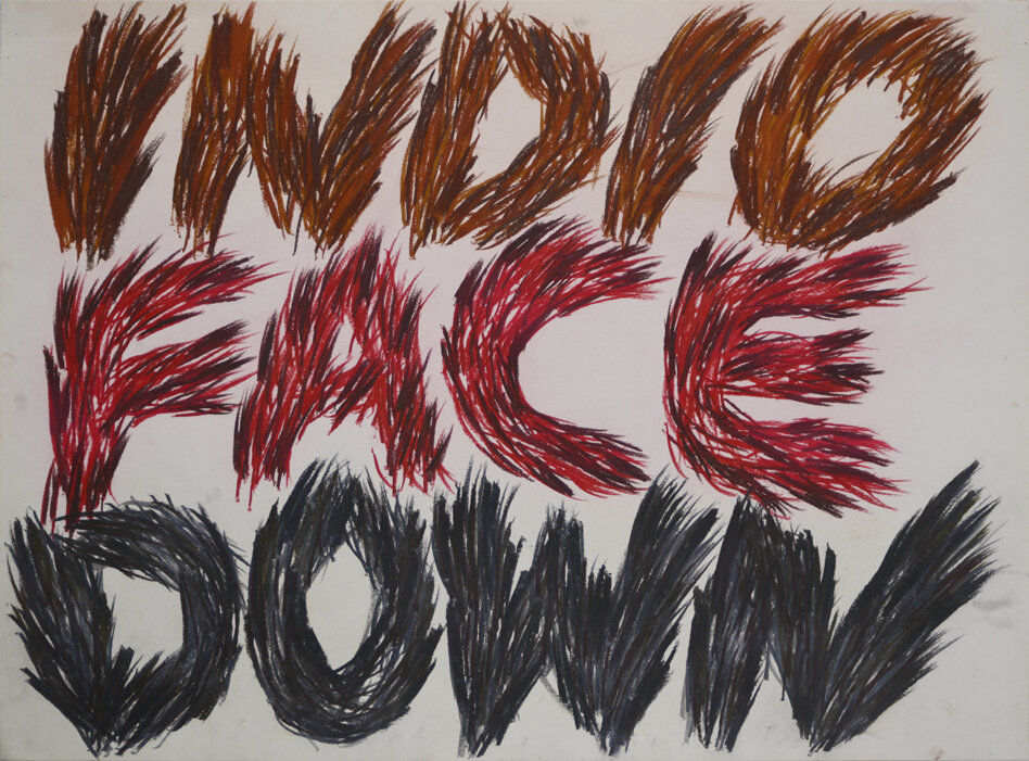 Indio Face Down, 1990
Pastel drawing on paper
22 x 30 inches