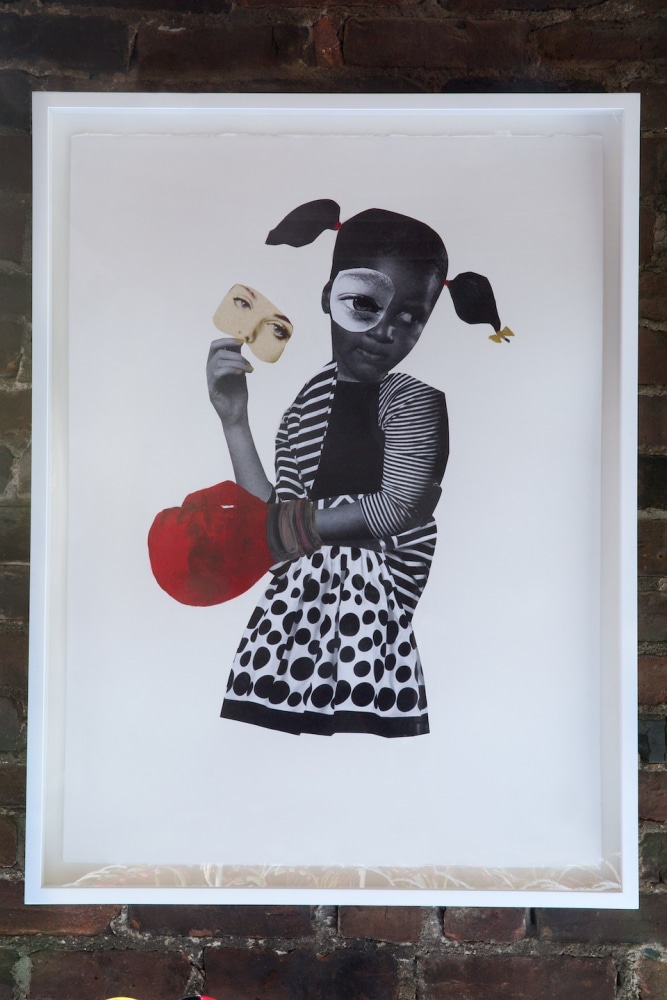 Deborah Roberts
Eye Catcher, 2017
Mixed Media Photo Collage on Paper
25 x 33 inches framed
Courtesy of the Artist and Fort Gansevoort