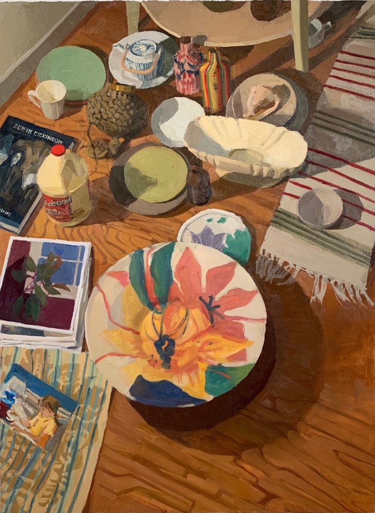 Claire Kincade, Quiet Summer  40″ x 30″  Oil On Canvas Mounted On Panel