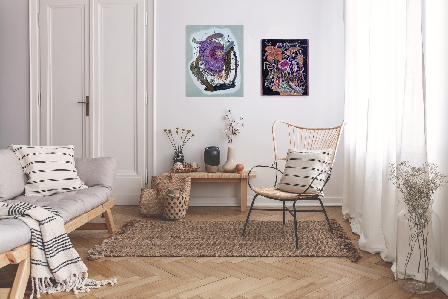 Bethann Parker, Valley Of Wax  18&quot; x 22&quot;  Earth Pigment, Oil And Shellac On Panel