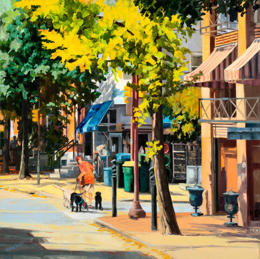 Elaine Lisle, Rittenhouse Hardware  24″ x 24″  Oil On Canvas