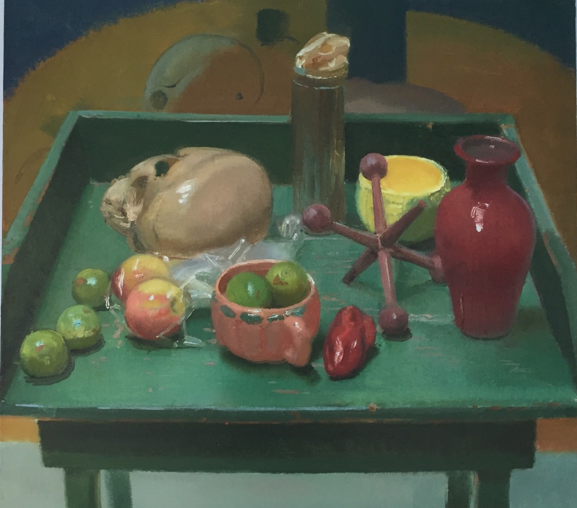 Scott Noel, Green Table With Limes  30&quot; x 35&quot;  Oil On Linen