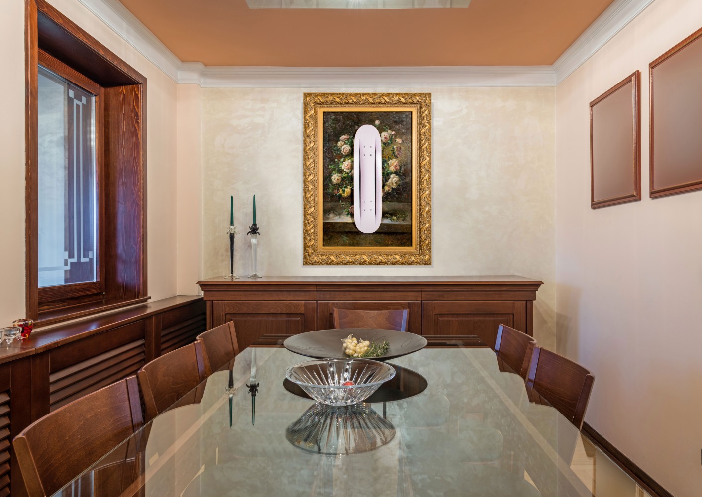 Stuart Netsky, &quot;Untitled, (After Fontana),&quot; 2015, 45&quot; x 43.5&quot; x 2&quot;, Mixed Media