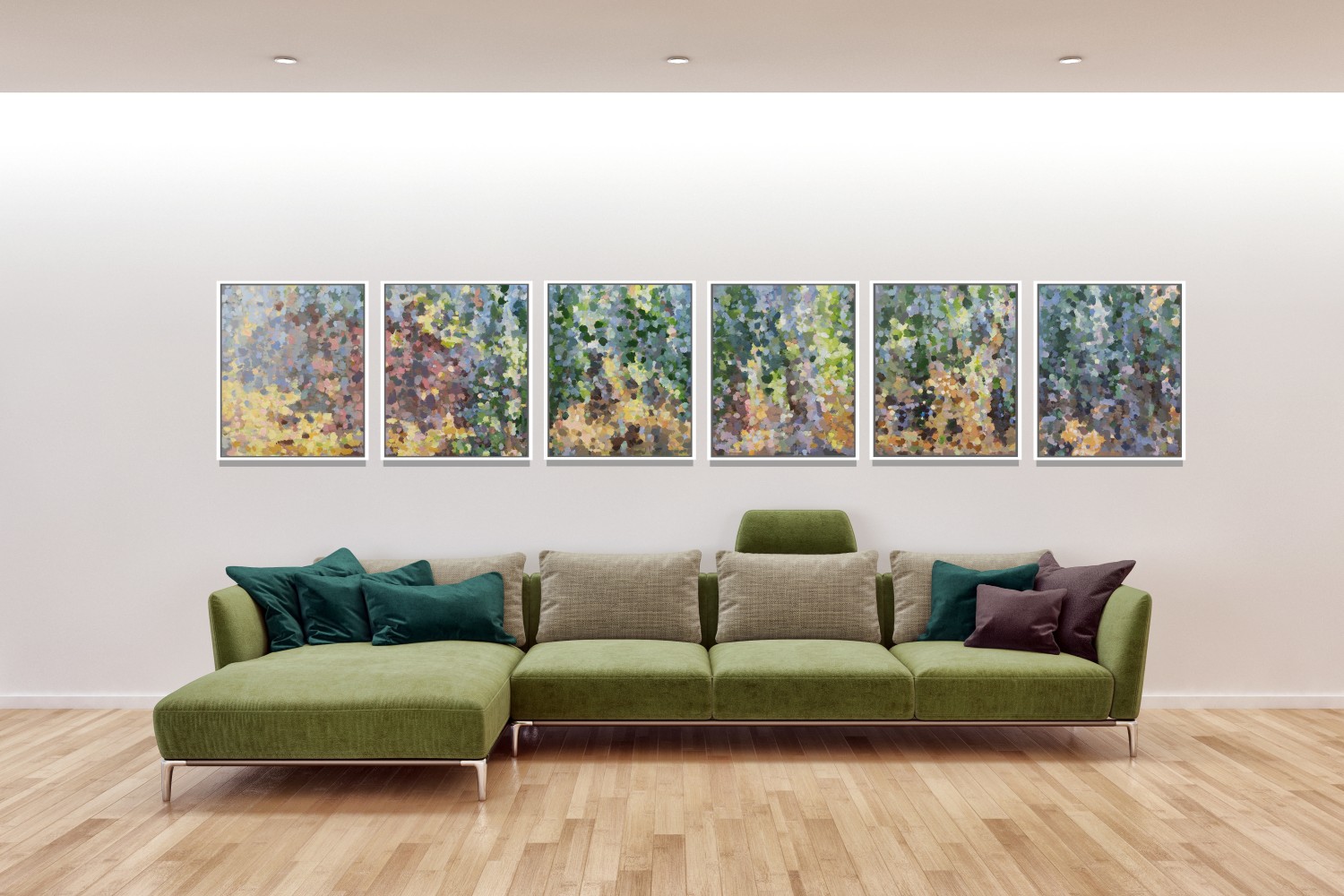 Kurt Moyer, The Meadow And The Trout Stream  36&quot; x 180+ With Spacing  Oil On Canvas