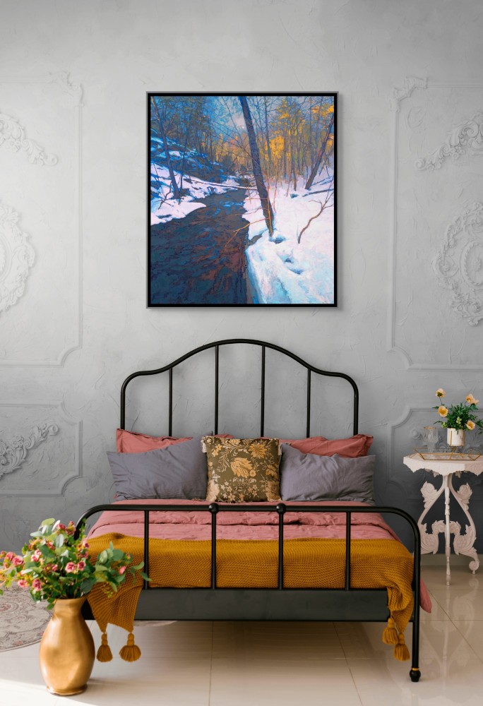 Thomas Paquette, Ricketts Glen, Falls Stream  34&quot; x 30&quot;  Oil On Belgian Linen