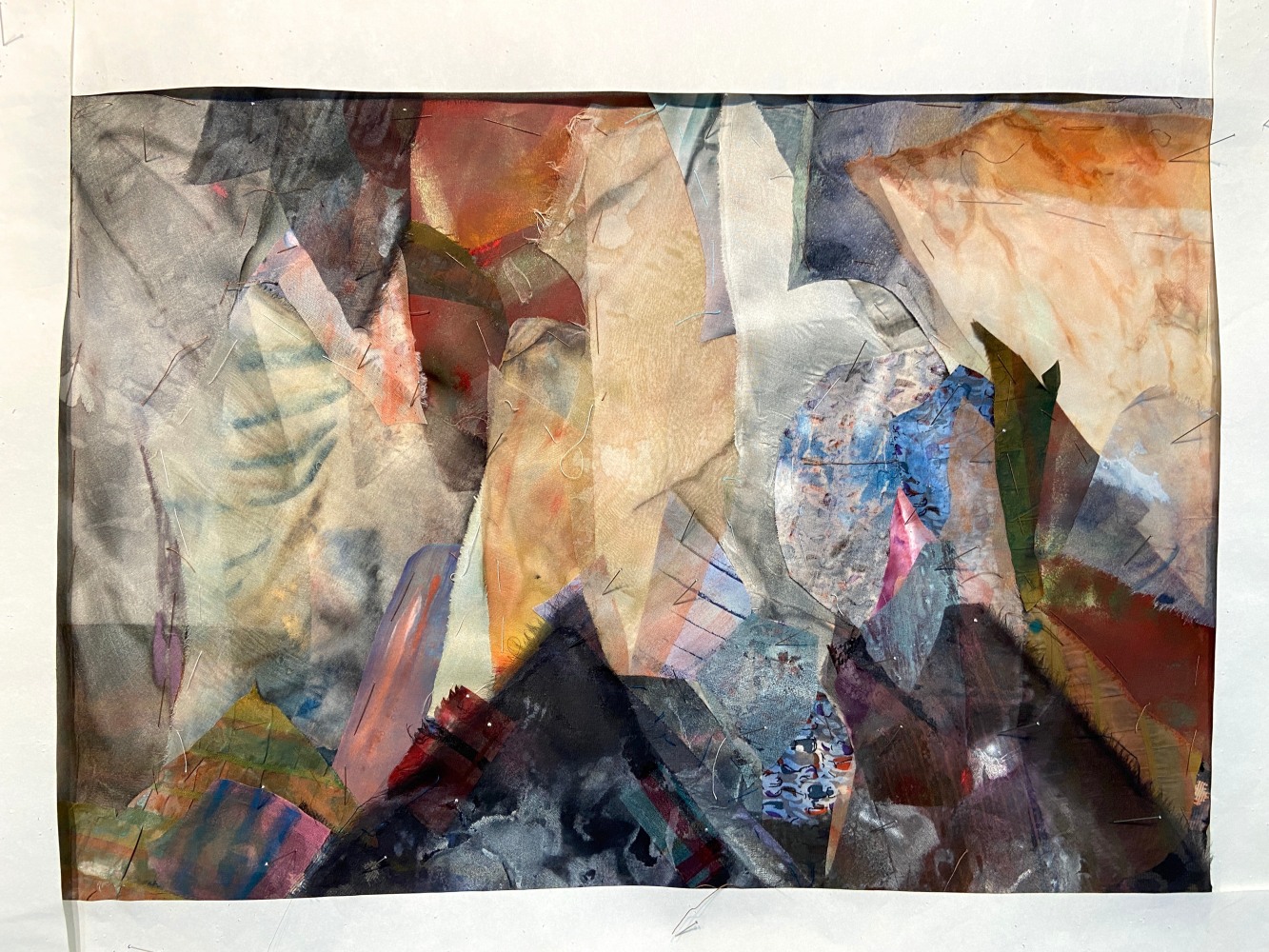 Image 2: Forgotten Bottom, Preparing Fabrics to be Basted in Place