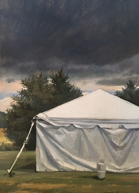 Douglas Martenson, After The Party  15.5 x 11  Oil On Board