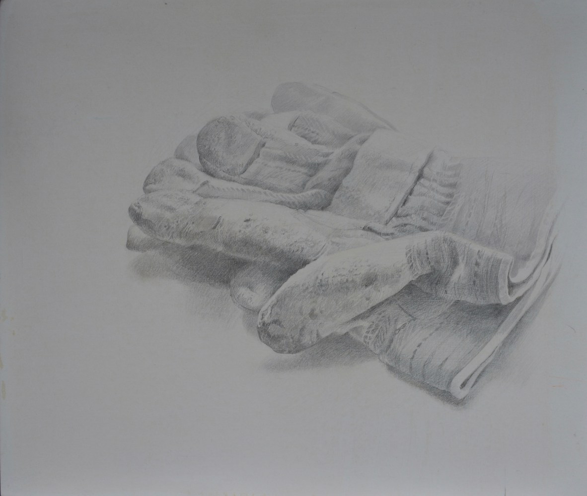 Dale O. Roberts, Gloves 10&quot; x 12&quot;  Silverpoint