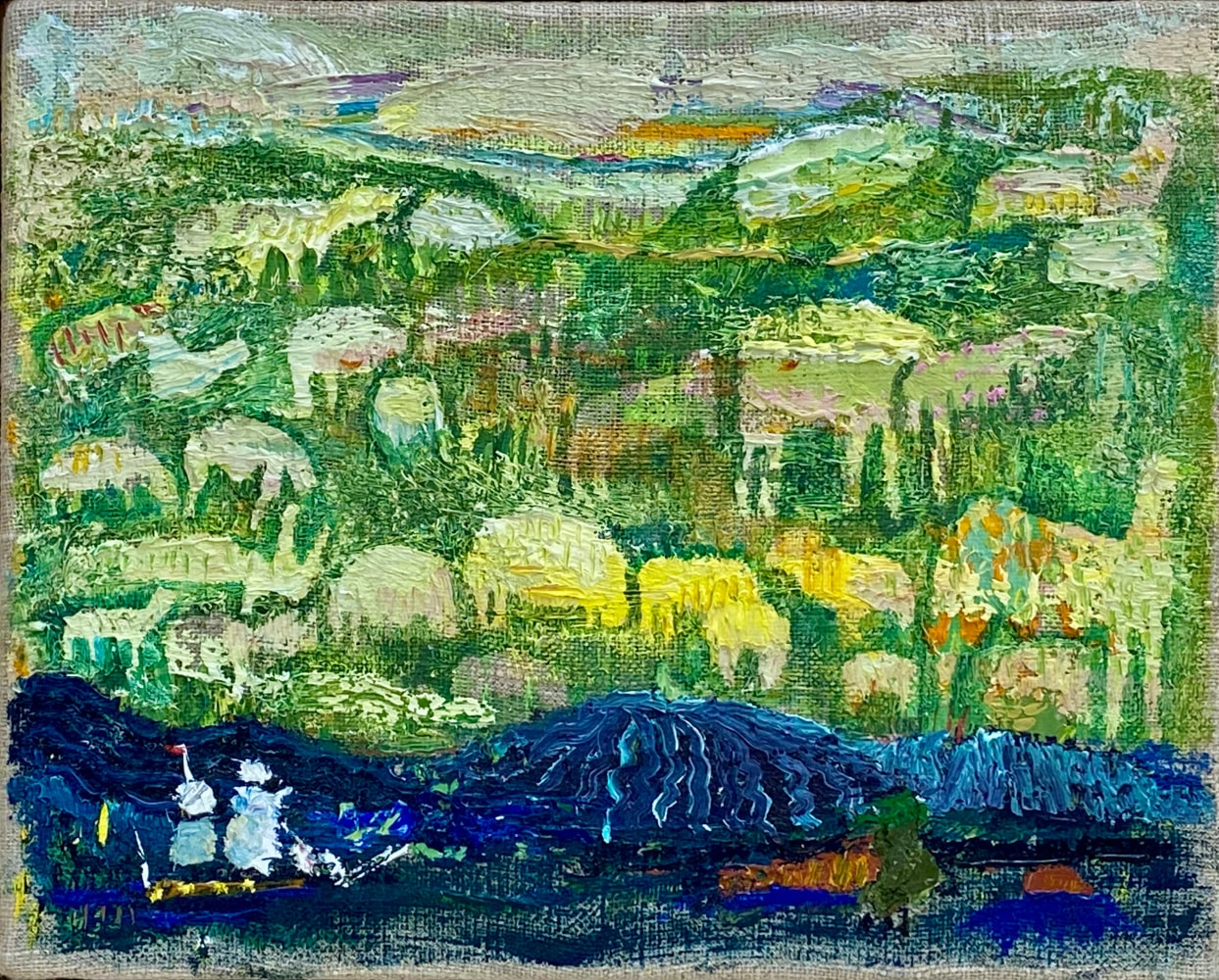 Bethann Parker, Green Pasture 8&quot; x 10&quot;  Oil On Linen