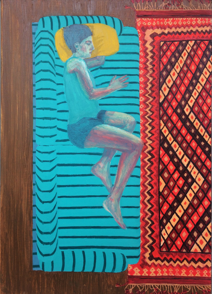 Leigh Werrell, Wallow 24&quot; x 17&quot;  Oil On Panel