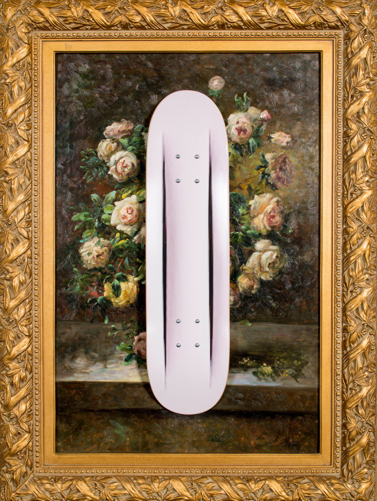 Stuart Netsky, Untitled, (After Fontana), 2015  45&quot; x 33.5&quot; x 2&quot;  Mixed Media