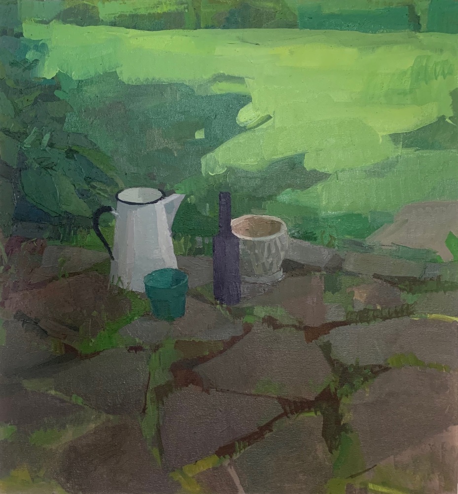 Claire Kincade, Canopy  27″ x 25″  Oil On Canvas Mounted On Panel