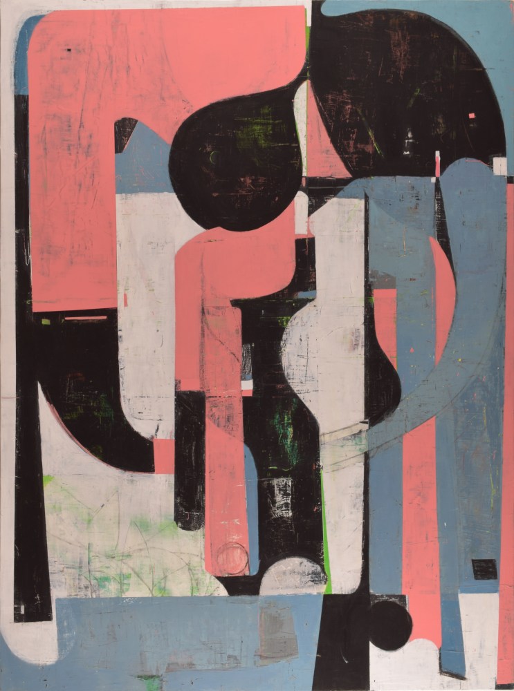 Michael Gallagher, Big Pink 72&quot; x 53.5&quot;  Acrylic On Panel  $11,000