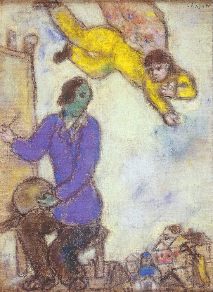 Marc Chagall, Sketch for The Apparition of the Artist&amp;#39;s Family

c. 1932, pastel on canvas, 33 x 24 cm