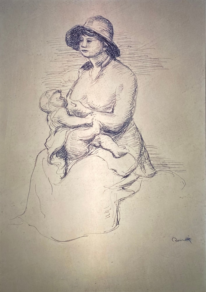 Pierre-Auguste Renoir, Etude pour Maternite

1885, pen and ink on paper, 10.25 x 7.5 inches