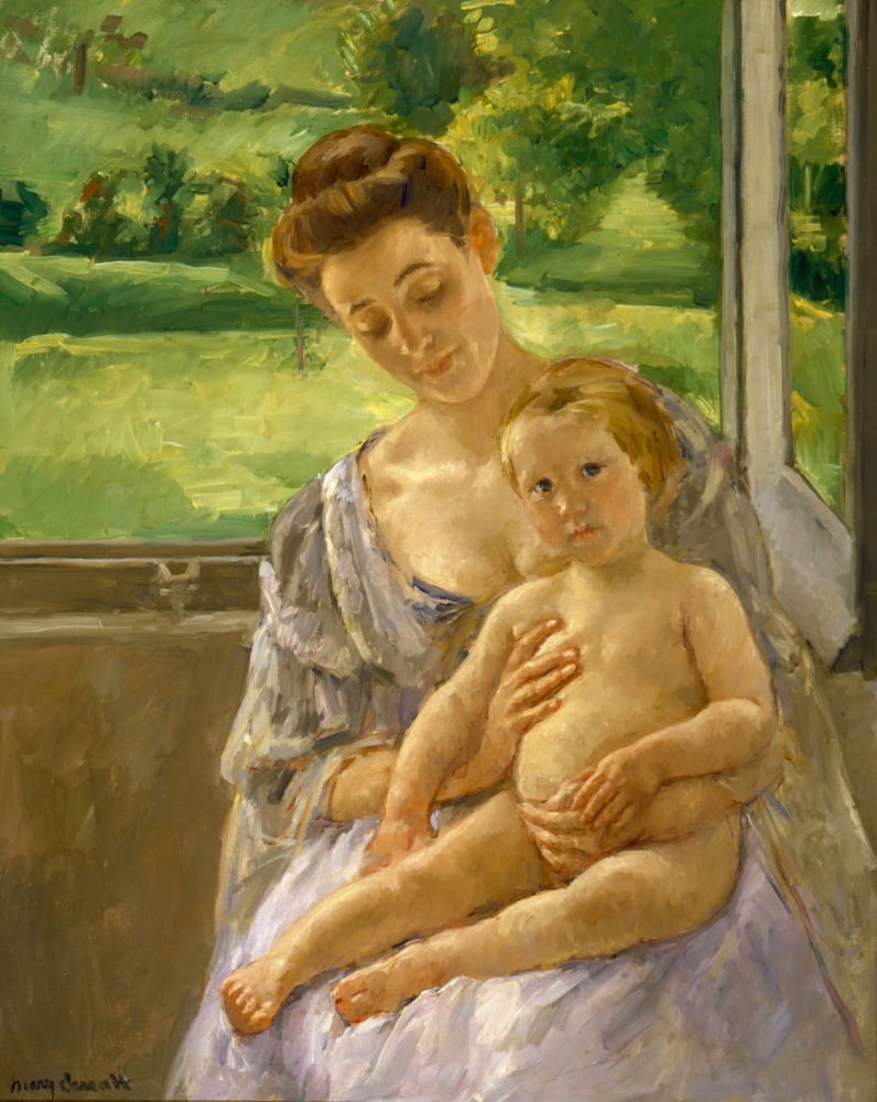 Mary Cassatt, Mother and Child in the Conservatory, 1906

oil on canvas, 36 1/8 x 28 3/4 inches