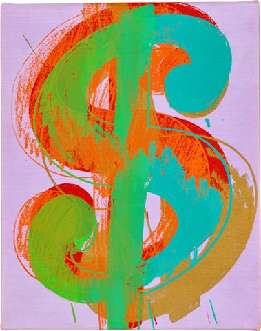 Andy Warhol, Dollar Sign, 1981

Silkscreen on canvas, 25.4 x 20.3 cm