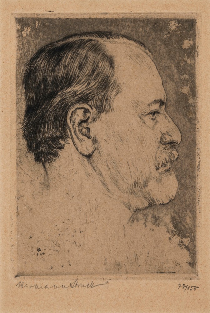 Hermann Struck, Portrait of Sigmund Freud, 1914,1920
Etching, 3.94 by 5.59 inches (10 by 14.2 cm) Ed. 77 of 150
&amp;nbsp;