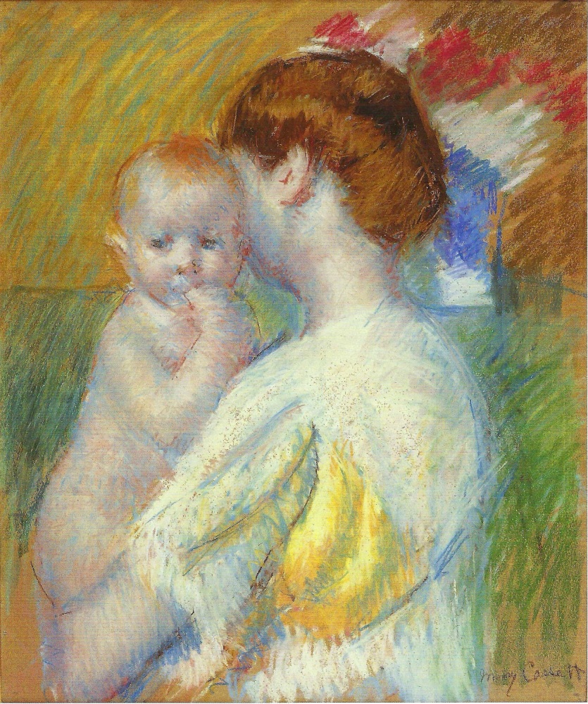 Mary Cassatt, Baby Sucking His Finger while Held by His Mother

c.1914, pastel on paper, 67.7 x 57 cm