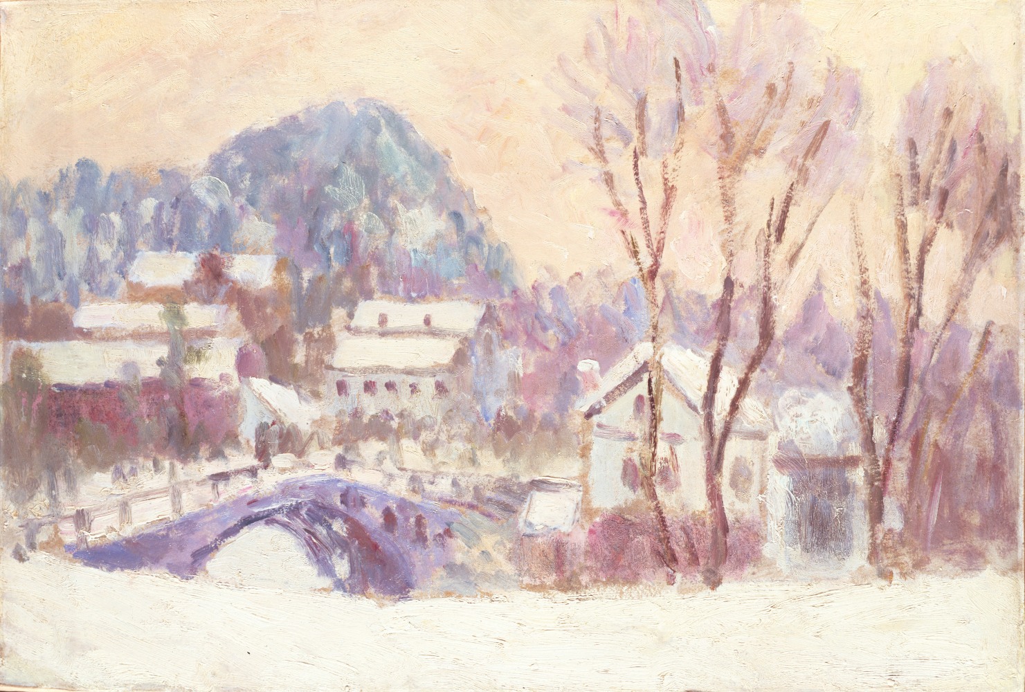 Claude Monet, Village De Sandviken, Norvege, Effet de neige

oil on cardboard, 37 x 54 cm