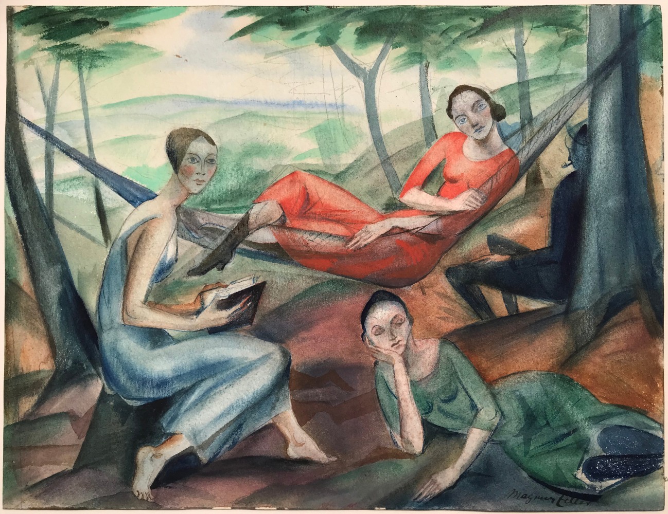 Magnus Zeller, Girls in Hammock

1920, watercolor, 24.5 x 32 cm&amp;nbsp;