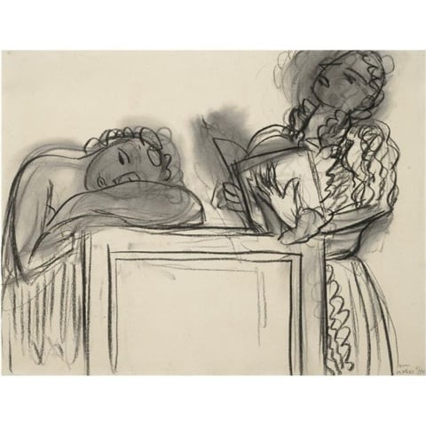 Henri Mattise, Etude pour &amp;quot;Le Chant&amp;quot;, 1938

Charcoal on paper, 50.8 x 66 cm