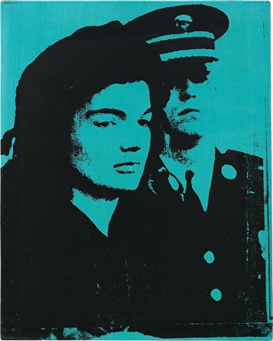 Andy Warhol, Jackie,1964

silkscreen on canvas, 20 x 16 inches (50.8 x 40.6 cm)