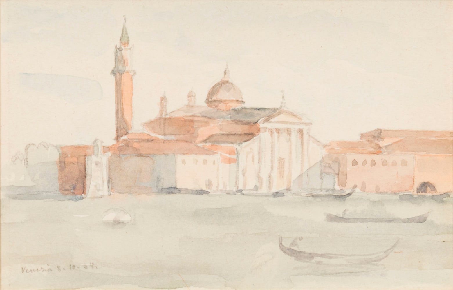 Hermann Struck, Venice
Watercolor on paper, 5.71 by 3.58 inches
(14.5 by 9.1 cm)
Framed: 21 x 19 inches
(Inv# HS3107)