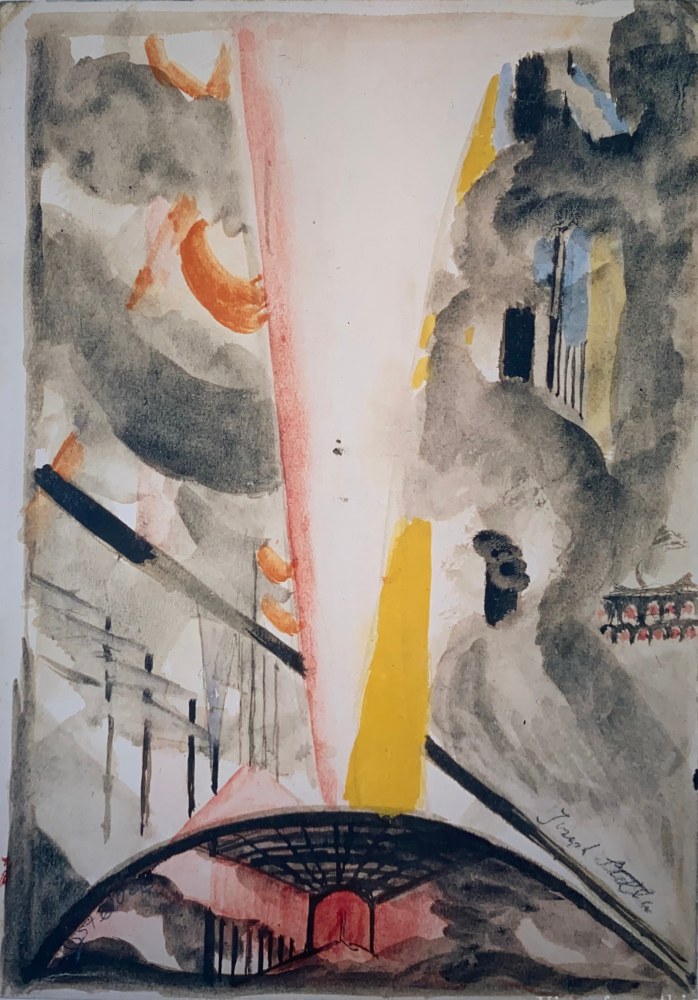 Joseph Stella, Study for Brooklyn Bridge

c.1918, watercolor, 24.7 x 17.4 cm