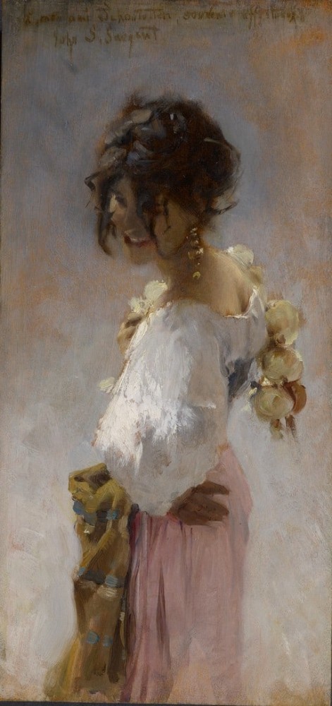 John Singer Sargent, Rosina, 1878

oil on panel, 13 7/8 x 6 3/4 inches