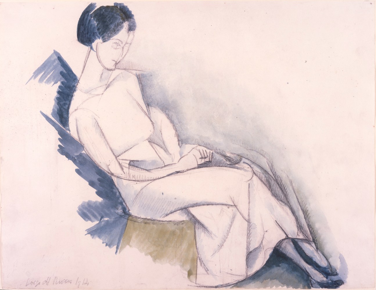 Diego Rivera, Mujer Sentada, 1914

watercolor and pencil on paper, 12 x 15 1/2 inches (30.4 x 39.5 cm)