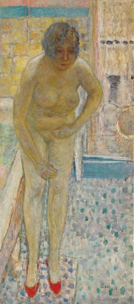 Pierre Bonnard, Nu aux babouches rouges

c.1932, oil on canvas, 110.1 x 49.2 cm