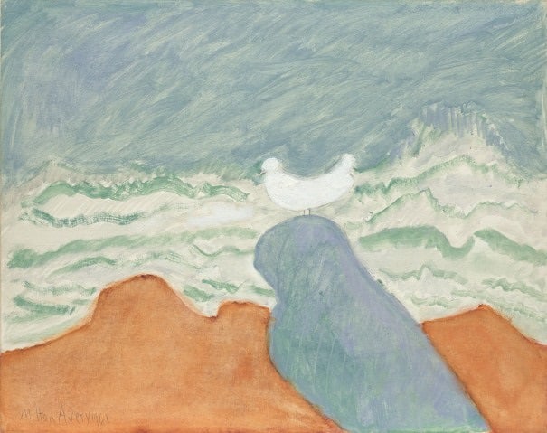 Milton Avery, Bird by Wild Sea,1961

oil on canvasboard, 56.1 x 71.1 cm