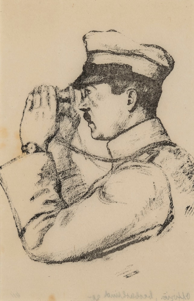 Hermann Struck, Watching Officer, Lithograph
4.96 by 7.72 inches (12.6 by 19.6 cm)
&amp;nbsp;