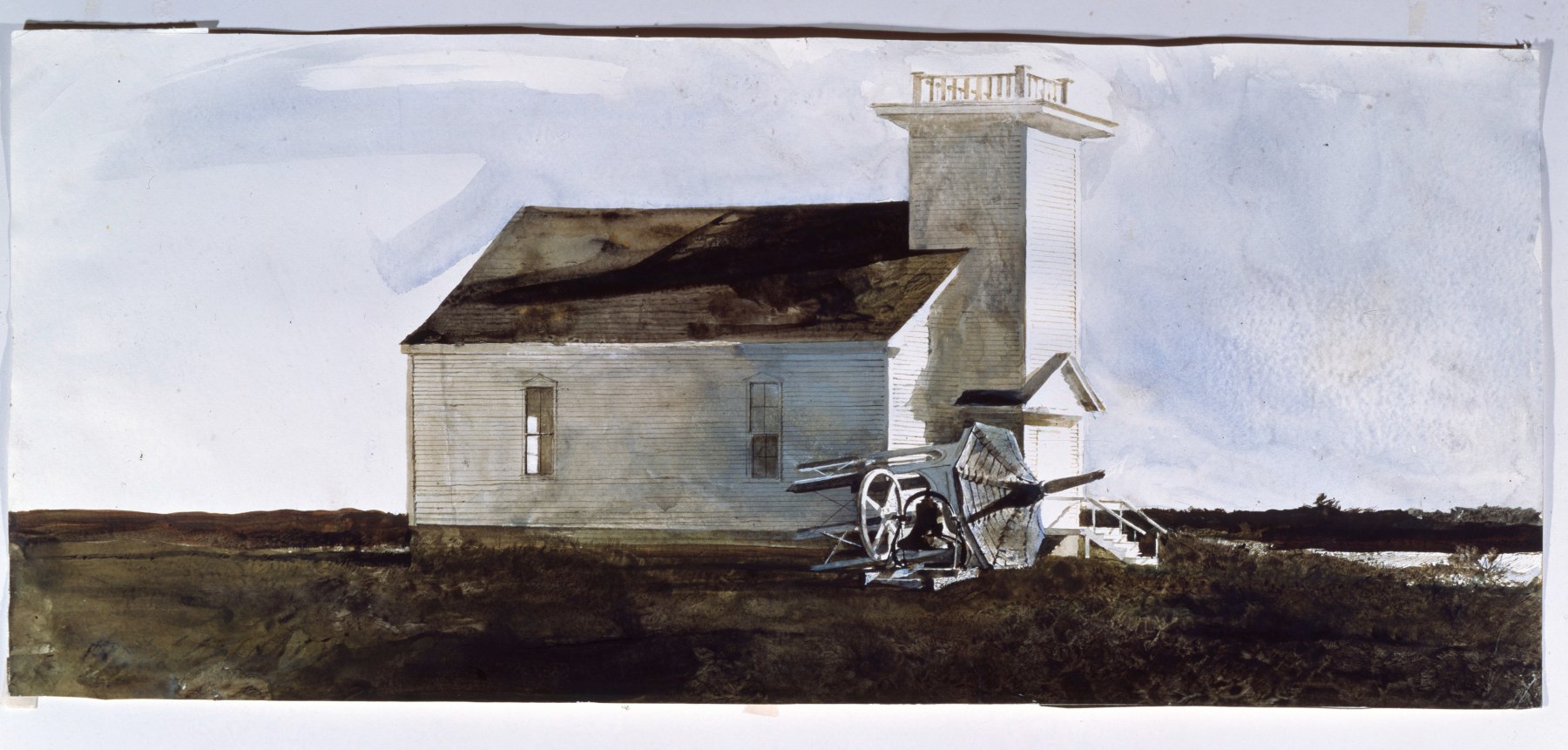 Andrew Wyeth, Chunch and Steeple,1982

watercolor, 35.5 x 80.6 cm