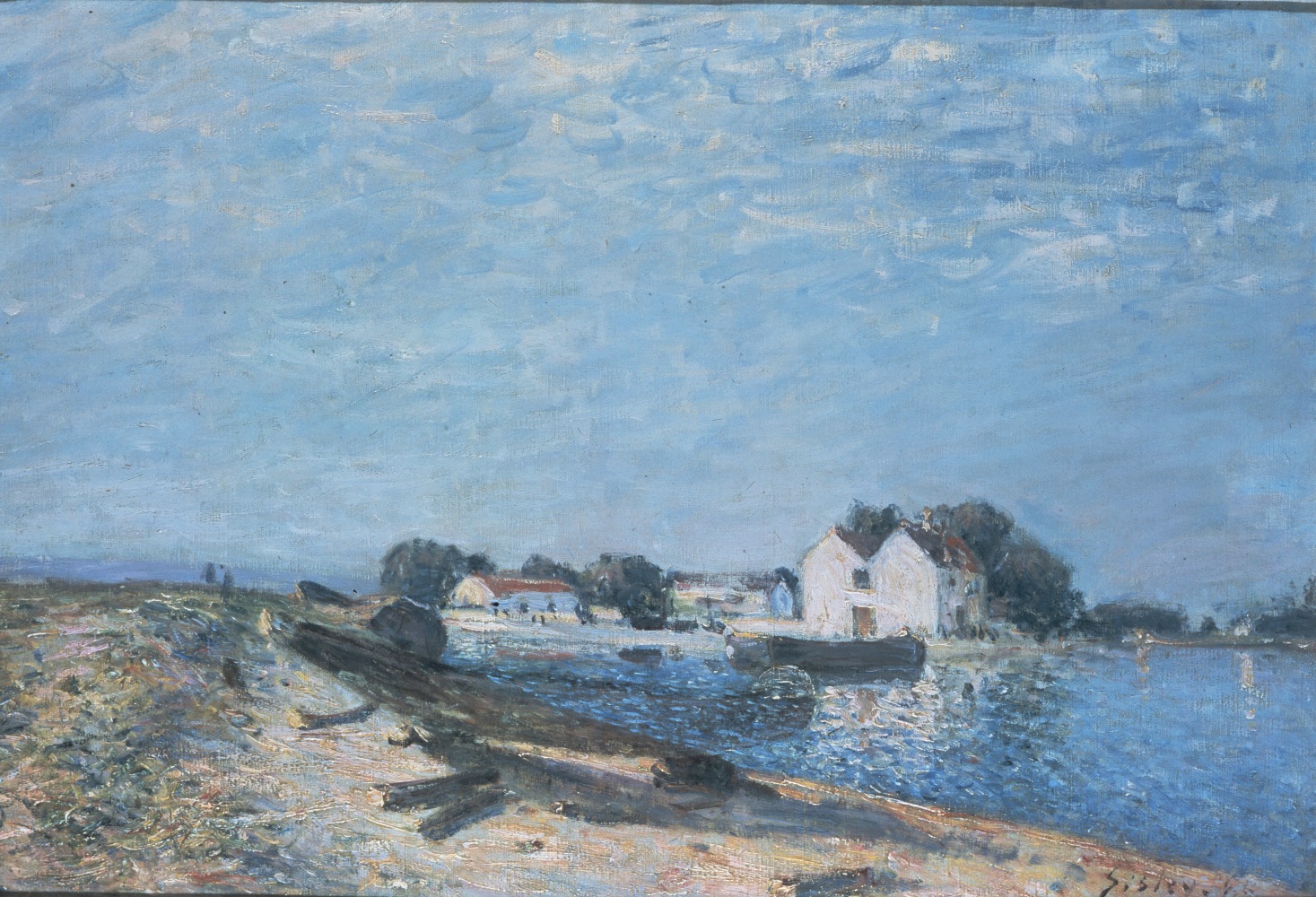 Alfred Sisley, Le Barrage de Saint Mammes

1885, oil on canvas, 38 x 55 cm