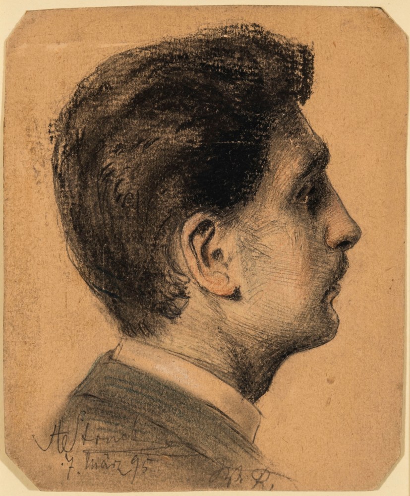 Hermann Struck, Self Portrait, Crayon on paper
3.98 by 4.72 inches (10.1 by 12 cm)
&amp;nbsp;