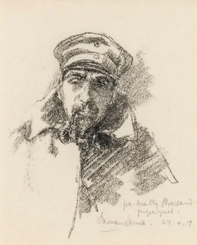 Hermann Struck, Self Portrait, April 24, 1917
Lithograph, 4.53 by 5.35 inches
(11.5 by 13.6 cm)
Framed: 15 x 18 inches
(Inv# HS265.1)