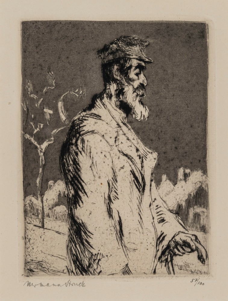 Hermann Struck, Wandering Jew, Etching
4.13 by 5.71 inches (10.5 by 14.5 cm) Ed. 57 of 100
&amp;nbsp;