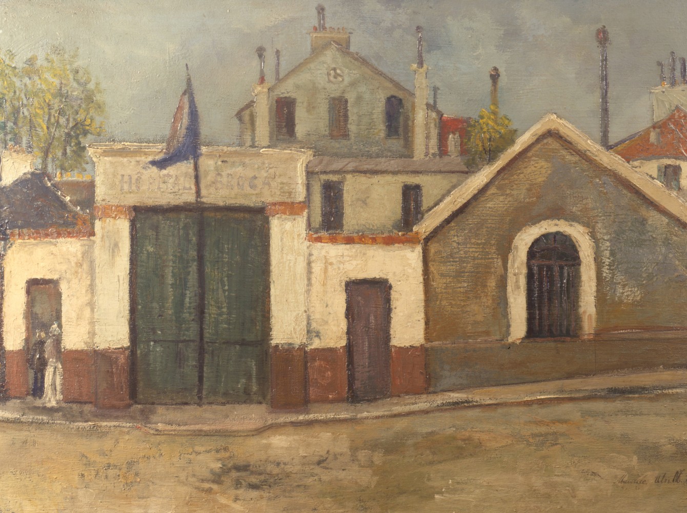 Maurice Utrillo, L&amp;#39;Hopital Broca, 1912

oil on canvas, 25 1/2 x 31 7/8 inches