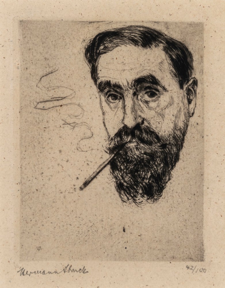 Hermann Struck, Self Portrait, 1928, Etching
2.95 by 3.82 inches (7.5 by 9.7 cm) Ed. 42 of 100
&amp;nbsp;